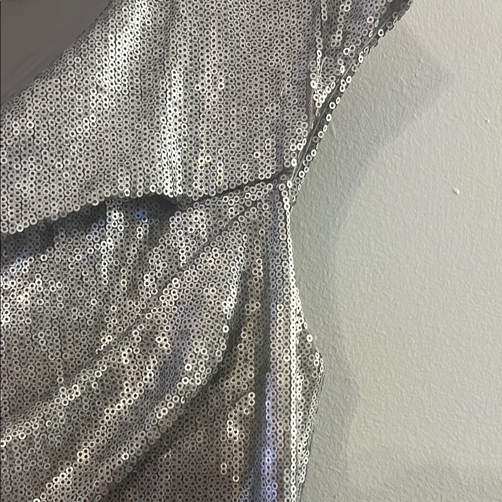 Donna Karan - Silver Sequin Dress size 8 - Picture 4 of 9